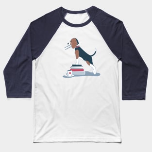 Life is better with books a hot drink and a friend // spot illustration 04 // blue and red Baseball T-Shirt